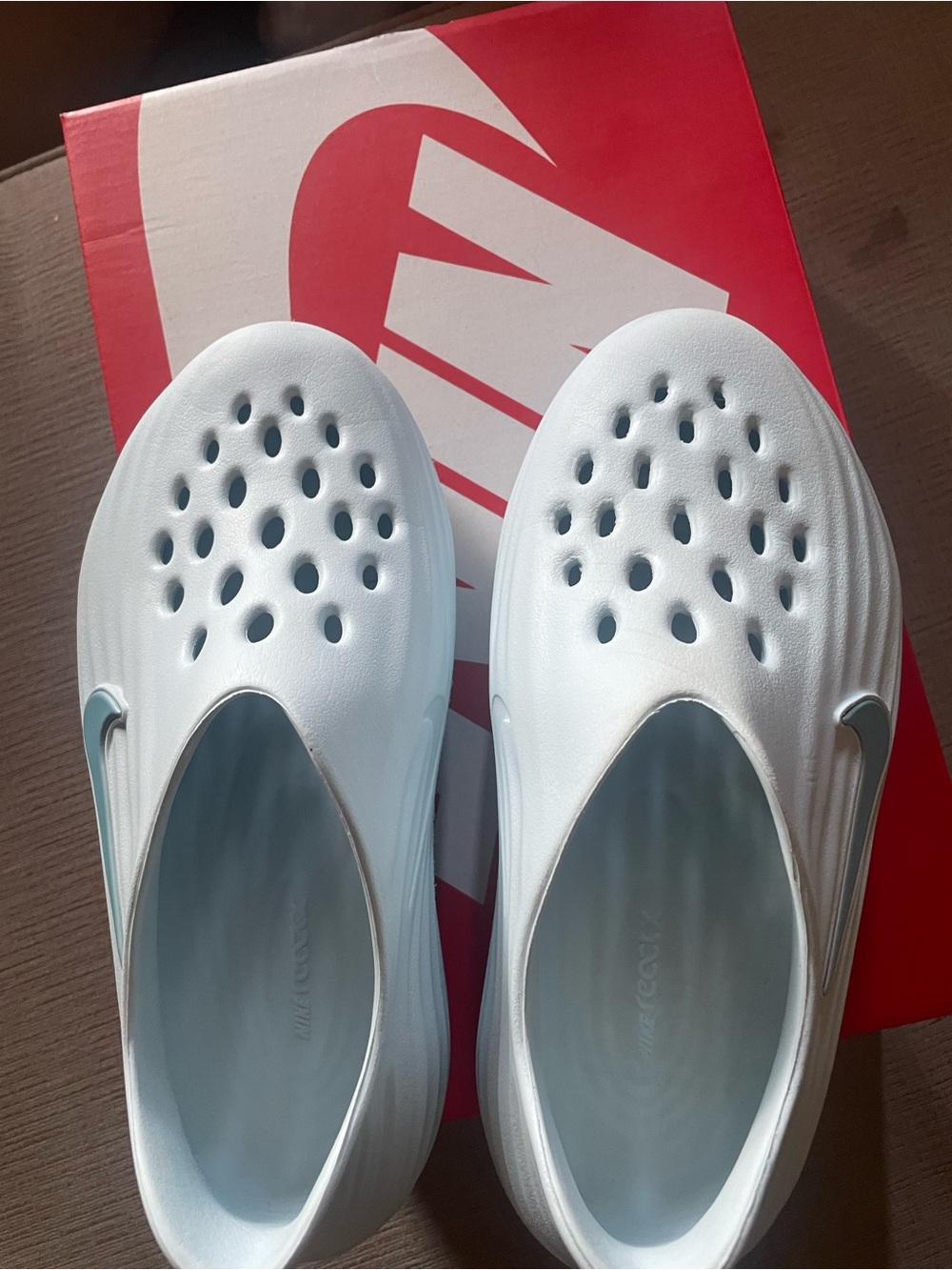 Nike Kids White Slip-On Clog Sandals
